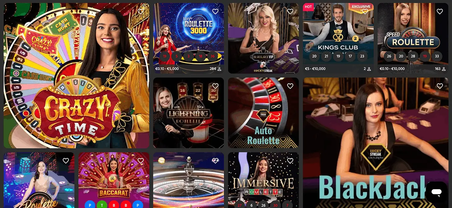 7Bit Casino Live Casino International - roulette, blackjack, baccarat and game shows with live dealers